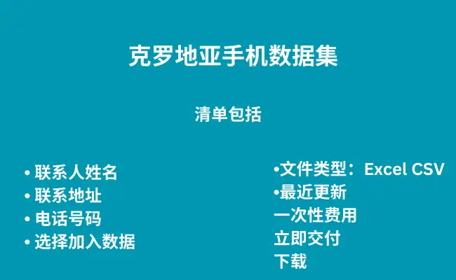 克罗地亚手机数据集